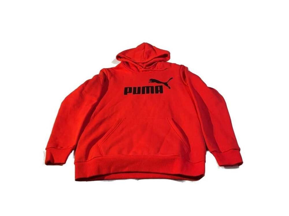 Puma Red Logo Pullover Hoodie Size Small